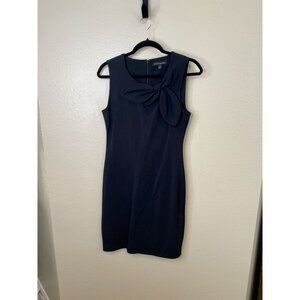 Banana‎ Republic Womens Black Sleeveless Bow Detail Sheath Dress 4 Viscose Blend